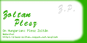 zoltan plesz business card